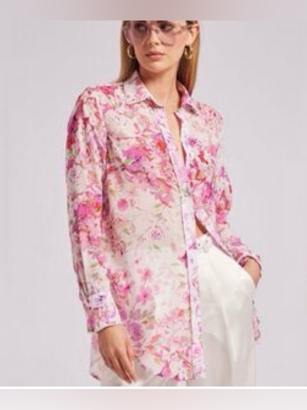 NEW Generation Love Sheer Floral Shirt